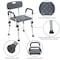 Flash Furniture 15" L, Plastic, Aluminum, Gray Quick Release Bath Chair DC-HY3523L-GRY-GG - alternate 6